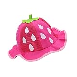Classicbuy ベビー 帽子 ハット 子供用帽子 ウトドア 日焼け止め いちご型 新生児 赤ちゃん 通園 通学 春 夏 紫外線対策 ピンク 赤 オレンジ ローズレッド可選 45-48CM