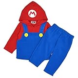 アスナロ（つなぎ・セットアップ） 変身スーツ ベビー 子供 男の子 SUPERMARIO スーパーマリオ80 マリオ