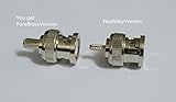 10pack Pure Brass High Value BNC Plug Crimp Connectors for RG58 RG142 RG400 LMR195 RG223 RF Coaxial 