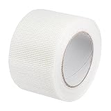 uxcell ジョイントテープ ファイバーグラス製 セルフ粘着 リペアパッチ クラック メッシュサイズ2mm 幅7.6 cm 長さ 30 M