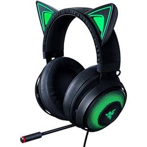 Razer Kraken Kitty Black ゲーミングヘッドセット USB THX7.1 ネコミミ Chroma ノイズキャンセリングマイク 冷却ジェルパッド PC PS4 PS5 Switch スマホ 【日本正規代理店保証品】 RZ04-02980100-R3M1