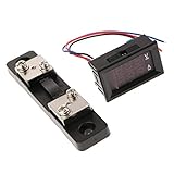 F Fityle デジタル電圧電流計　全5種　DC 0-100V デュアルLEDディスプレイ 　分流器付き　 - 50A + 50A　赤ｘ2