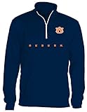 NCAA Auburn TigersメンズOVB Quarter Zip Poly Fleece、Tigerネイビー、Xラージ