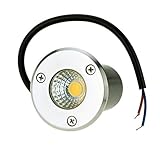 Lixada 3W 85-265V AC IP67 COB LED地下ライトランプ　防水性能搭載　ハイパワー強化ガラス製　ガーデン、庭、屋外用　CE RoHS認証　【並行輸入品】