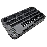 OUNONA リムーバブルバッテリーテスターバッテリーオーガナイザー収納ボックスケースホルダースロットラック付き72 AA AAA 9V AG CR CDタイプバッテリー（黒）