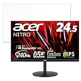 Acer XV252QZbmiiprx 用 保護フィルム ブルーライトカット フィルム 光沢仕様 抗菌