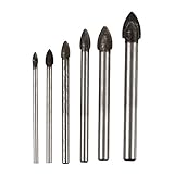 SODIAL(R) 6ｘガラスとタイルドリルビットセットキット　3 4 5 6 8 10 mm +ケース