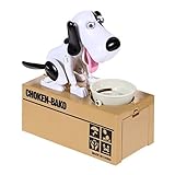 Chinatera新しいかわいいStealingコインお金ボックス犬貯金箱保存ストレージボックスホワイト