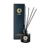 NUHR ホームリードディフューザー ウードウッドスティック ホームマルチノートフレグランス - 長持ちするアロマ パーフェクトリードディフューザー 最低4か月 英国製 - ギフトセット 100ml