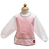 (ニニータ)ninita　お食事エプロン 長袖エプロン/B.千鳥柄ピンク