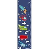 Oopsy Daisy Fine Art for Kids Sky Rides Growth Chart by Finny and Zook, 12 x 42" [並行輸入品]
