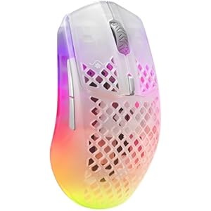 SteelSeries ゲーミングマウス 無線 Aerox 3 Wireless Ghost 超軽量 TRUEMOVE AIRセンサー搭載 Quantum Wireless 2.0テクノロジー IP54規格 防水 防塵