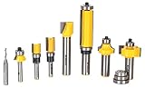 Yonico 14801 ルシエール 8 ビット 必須 ルータービット セット、1/2インチ (1.27cm)