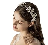 【J's select】リーフ パール ウェディング 花嫁 髪飾り ヘッド ドレス 披露宴 結婚式 パーティに