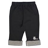 アスナロ（ボトムス ロングパンツ） ニットパンツ ベビー ロールアップ ズボン 日本製 ウエストゴム80 ブラック