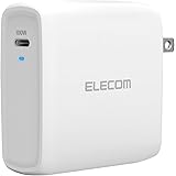 エレコム 充電器 100W Type-C USB-C USB PD対応 Type-C×1 スイングプラグ 【Macbook/ノートパソコン/iPhone15 など各種対応】 ホワイト EC-YAC04WH