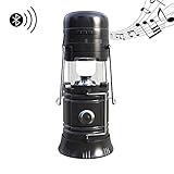 Ecat 多機能LEDランタン 携帯型 折り畳み式 超高輝度 懐中電灯 ソーラーパネル付き Bluetoothスピーカー モバイルバッテリーとして利用可能 日常生活にもアウトドアにも最適 品質保証 (