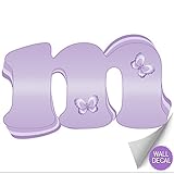 壁デカールLetterベビー名デカールステッカー装飾文字装飾バタフライ – 子供の赤ちゃんの保育園、少女の寝室、子どもの遊び部屋by bugs-n-blooms Letter " m " MLBAWL