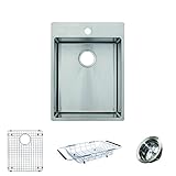 Franke hts1722 – 1キットベクトル17 "デュアルマウントSingle Basin 18ゲージステンレススチール、 17 HTS1722-1KIT 1