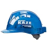 名和興産 クールヘルメット 送風機内蔵ヘルメット KAZE (電池BOX一体型) 飛来・落下物用/墜落時保護用 ブルー VHS-CPNF