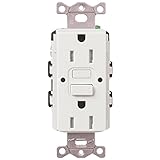 Lutron SCR-20-GFST-SW Claro Satin Colors 15-Amp Self-Testing Receptacle, Snow [並行輸入品]