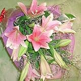 ユリの花束 ピンク