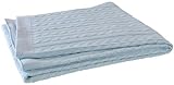 Jollein Blanket (75 x 100 cm, Cable Knit Light Blue) by Jollein