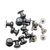KUKU工房 ネジ式 ギボシ レザークラフト向け 頭径8mm 10個セット (アンティークゴールド)