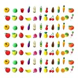 OHPHCALL 消しゴム まとめ買い 100個 ミニ 食品消しゴム フルーツ 野菜 男の子と女の子の学生向けの楽しい文房具