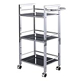 キャスター付き ワゴン キッチンワゴン 収納 スリム コンパクト 台所収納 テーブル 台所 キッチン ブラック