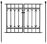 門扉付きの柵が作れるロゼッタシステムフェンス アベニュー 門扉セット ブラック SSIPN-7022SET-BLK