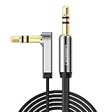 Ugreen オディオステレオケーブル 3.5mm AUX接続用 高音質再生 片側L型 90度...