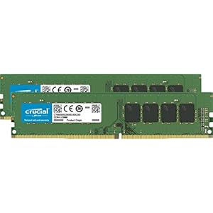 crucial 16GB Kit(8GBx2)DDR4 3200 MT/s(PC4-25600)CL22 SR x8 UDIMM 288pin CT2K8G4DFS832A