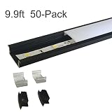 inshareplus LEDアルミチャンネルプロファイル、アルミ押し出しwithオイスターホワイトカバーUフラッシュマウントfor Double Row 3528 5050 LEDストリップライト(