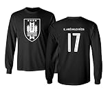 TCAMPウルグアイ2018 National Soccer # 17 Arevalo Rios世界選手権メンズ長袖Tシャツ Youth Large ブラック