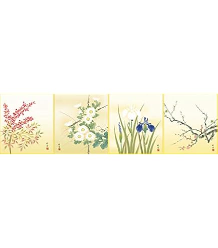 Amazon | 四季絵色紙4枚セット-四季彩遷 SIK-068 | 色紙 | 文房具