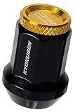 KYO-EI (協永産業) 極限 貫通ナット アルミキャップ付き M12XP1.5 16P ゴールド 16個入 HP16KA