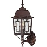 Nuvo Lighting 60/4925 Banyon One Light Wall Lantern/Arm Up 100 Watt A19 Max. Clear Water Glass Rusti