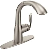 Moen 7294SRS Arbor One-Handle High Arc Pullout Kitchen Faucet, Spot Resist Stainless [並行輸入品]