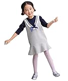 CXYP　春秋　子供服　女の子 　ガールズ　ワンピース　スクール　カワイイ　キッズドレス 　 プリンセス　海軍風　学院風　通園　通学　100cm～150cm (130cm, グレー)