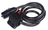 Chariot Trading – アクセサリ自転車ロックバイクロックキーバースチールスパイラルチェーンケーブル南京錠 – cj-bg-spt-000487