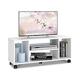 DEVAISE テレビ台 テレビラック テレビボード ローボード キャスター付き 移動便利 40インチまで対応 コーナー 幅900mm コンパクト 省スペース型 簡単組立 一年保証 ホワイト WF0013A