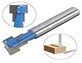 3/8 "x 1/4"シャンクT-スロットカッター木工用ルータビットスチールハンドルミリング
