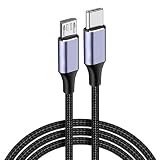 Type C Micro USB ケーブル USB C to Micro USB OTGケーブル USB2.0データ転送 高速充電 データ転送コード2.4A出力 ナイロン編組 MacBook/Pi-xelその他のAndroidデバイスに対応 (1m)