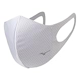 MIZUNO ミズノ ミズノマウスカバー 格子柄 1枚入り ユニセックス マウスカバー メンズ C2JY011801 01：ホワイト L