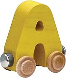 【米国正規商品・並行輸入】ネームトレイン 木製おもちゃ NameTrain Bright Finish Letter Cars - A