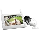 Swann SWADW-410KIT-US ADW-410 Digital Wireless Security System Monitor & Camera Kit (White) [並行輸入品]