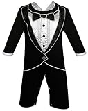 Stephan Baby Boy's Tiny Tux Romper 6-12 Months by Stephan Baby