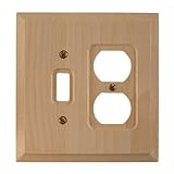 Amerelle 180TD Traditional Wood Toggle Duplex Wallplate Unfinished [並行輸入品]