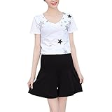 BOZEVON 女性の調節可能なベルト柔らかい快適な妊娠中のショーツマタニティパンツ (ブラック,L)